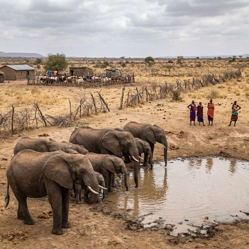 Climate Change and Resource Scarcity Fueling Human-Wildlife Conflict in East Africa